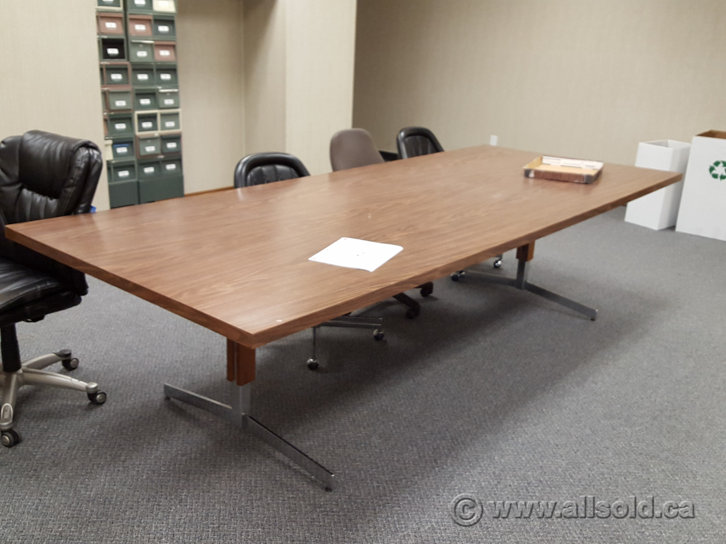 Medium Maple 10 ft Board Room Conference Table Allsold.ca Buy & Sell Used Office Furniture